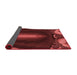 Thickness of Patterned Red Rug, pat188rd