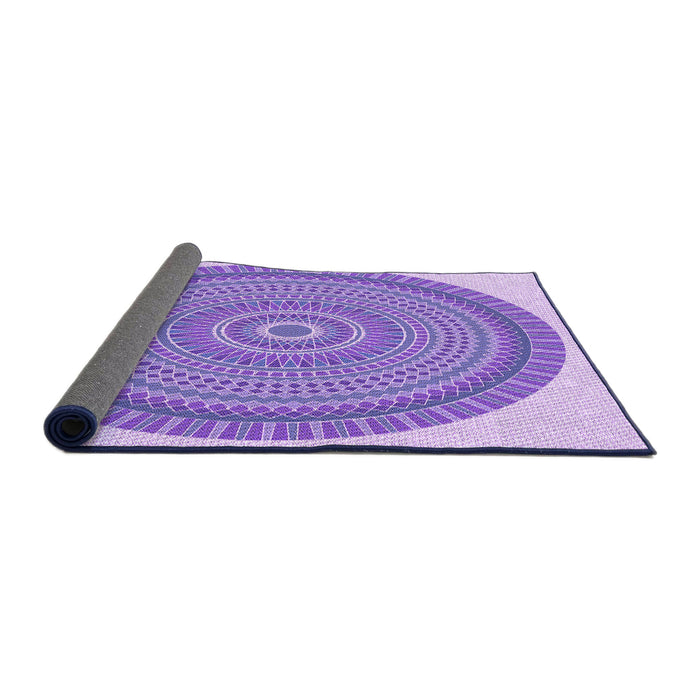 Thickness of Patterned Purple Rug, pat1880pur