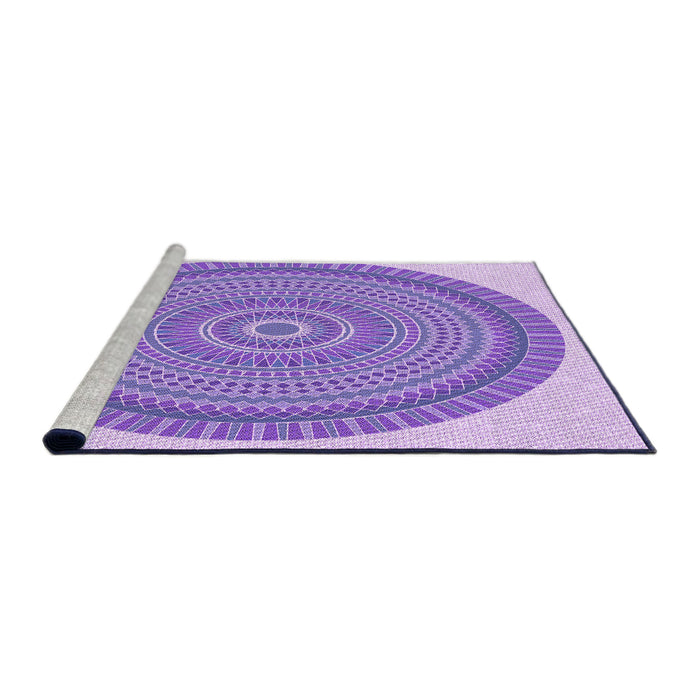 Sideview of Machine Washable Transitional Purple Rug, wshpat1880pur