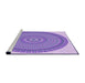 Sideview of Machine Washable Transitional Purple Rug, wshpat1880pur