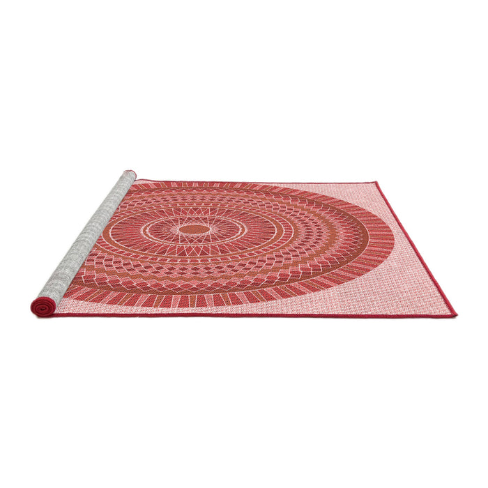Sideview of Machine Washable Transitional Pink Rug, wshpat1880rd