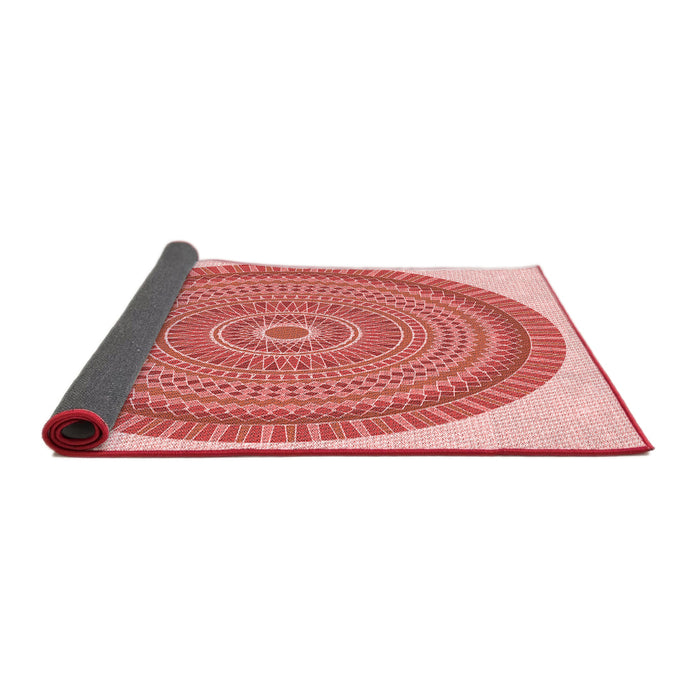 Thickness of Patterned Pink Rug, pat1880rd