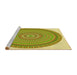 Sideview of Machine Washable Transitional Dark Golden Brown Rug, wshpat1880yw