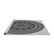 Sideview of Machine Washable Transitional Silver Gray Rug, wshpat1881gry