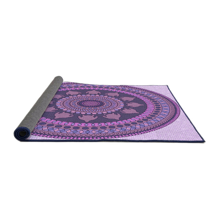 Thickness of Patterned Bright Lilac Purple Rug, pat1881pur