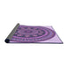 Thickness of Patterned Bright Lilac Purple Rug, pat1881pur