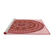 Sideview of Machine Washable Transitional Light Salmon Pink Rug, wshpat1881rd