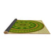 Thickness of Patterned Green Rug, pat1881yw