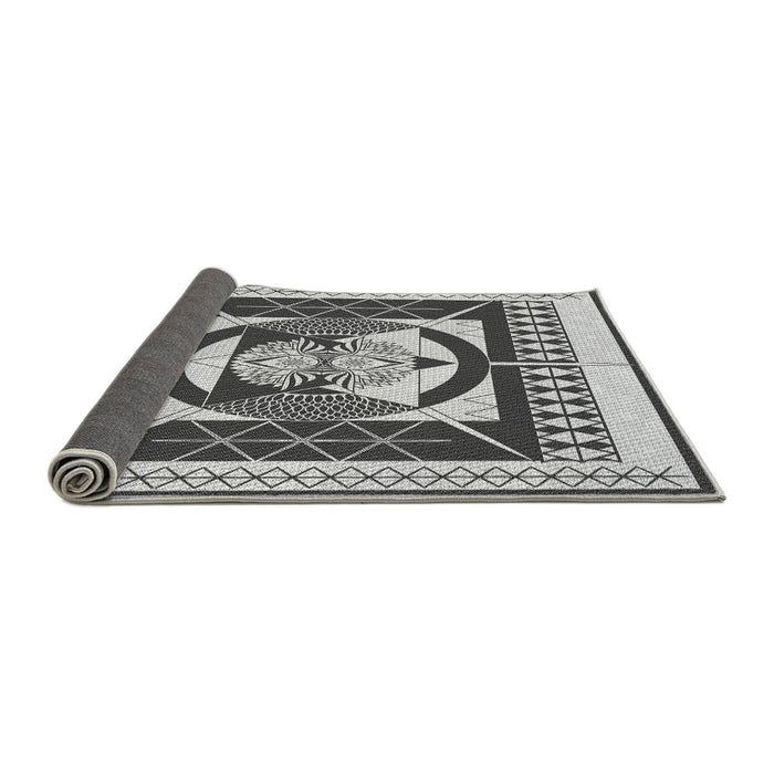 Thickness of Patterned Light Gray Rug, pat1882gry