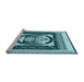 Sideview of Machine Washable Transitional Medium Teal Green Rug, wshpat1882lblu