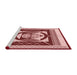 Sideview of Machine Washable Transitional Pink Rug, wshpat1882rd