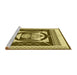 Sideview of Machine Washable Transitional Chrome Gold Yellow Rug, wshpat1882yw