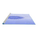 Sideview of Machine Washable Transitional Sky Blue Rug, wshpat1883blu