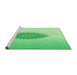 Sideview of Machine Washable Transitional Jade Green Rug, wshpat1883grn