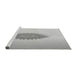 Sideview of Machine Washable Transitional Gunmetal Gray Rug, wshpat1883gry