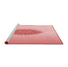 Sideview of Machine Washable Transitional Red Rug, wshpat1883rd