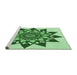 Sideview of Machine Washable Transitional Mint Green Rug, wshpat1884grn