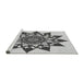 Sideview of Machine Washable Transitional Carbon Gray Rug, wshpat1884gry