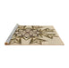 Sideview of Machine Washable Transitional Vanilla Gold Rug, wshpat1885brn