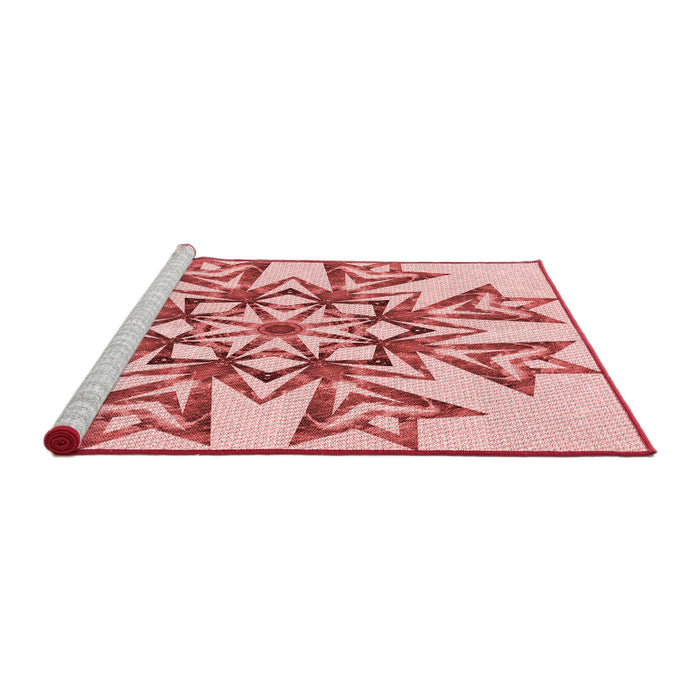 Sideview of Machine Washable Transitional Red Rug, wshpat1885rd