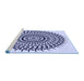 Sideview of Machine Washable Transitional Deep Periwinkle Purple Rug, wshpat1886blu