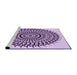 Sideview of Machine Washable Transitional Bright Grape Purple Rug, wshpat1886pur