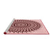 Sideview of Machine Washable Transitional Light Red Pink Rug, wshpat1886rd