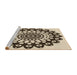 Sideview of Machine Washable Transitional Vanilla Gold Rug, wshpat1887brn