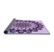 Thickness of Patterned Blossom Pink Rug, pat1887pur