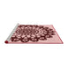 Sideview of Machine Washable Transitional Pink Rug, wshpat1887rd