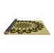 Thickness of Patterned Dark Bronze Brown Rug, pat1887yw