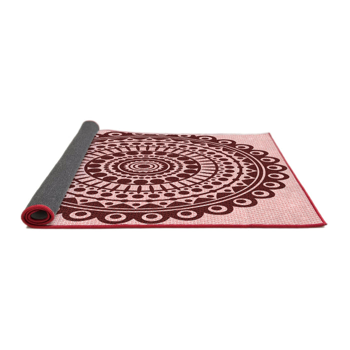 Thickness of Patterned Pink Rug, pat1888rd