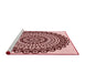 Sideview of Machine Washable Transitional Pink Rug, wshpat1888rd