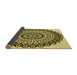 Thickness of Patterned Mustard Yellow Rug, pat1888yw