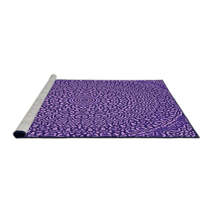 Sideview of Machine Washable Transitional Purple Rug, wshpat1889pur