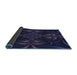 Thickness of Patterned Deep Periwinkle Purple Rug, pat189blu