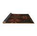 Thickness of Patterned Black Brown Rug, pat189brn