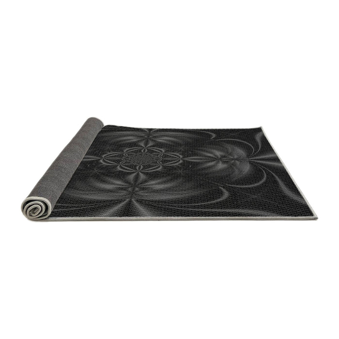Thickness of Patterned Midnight Gray Rug, pat189gry