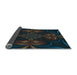 Thickness of Patterned Midnight Gray Rug, pat189lblu