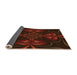 Thickness of Patterned Red Brown Rug, pat189org