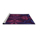 Sideview of Machine Washable Transitional Purple Rug, wshpat189pur