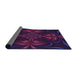 Thickness of Patterned Purple Rug, pat189pur