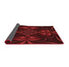 Thickness of Patterned Saffron Red Rug, pat189rd