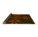Thickness of Patterned Dark Bronze Brown Rug, pat189yw