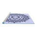 Sideview of Machine Washable Transitional Lavender Blue Rug, wshpat1890blu