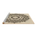 Sideview of Machine Washable Transitional Wheat Beige Rug, wshpat1890brn