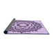 Thickness of Patterned Orchid Purple Rug, pat1890pur