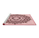 Sideview of Machine Washable Transitional Light Rose Pink Rug, wshpat1890rd