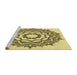 Sideview of Machine Washable Transitional Mustard Yellow Rug, wshpat1890yw