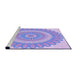 Sideview of Machine Washable Transitional Purple Mimosa Purple Rug, wshpat1891pur